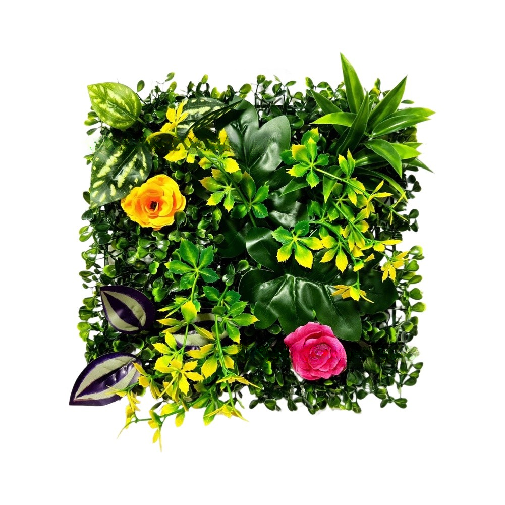 DIY Faux Wall Panel 25x25cm Flexible Trimmed Leaves for Custom Layouts