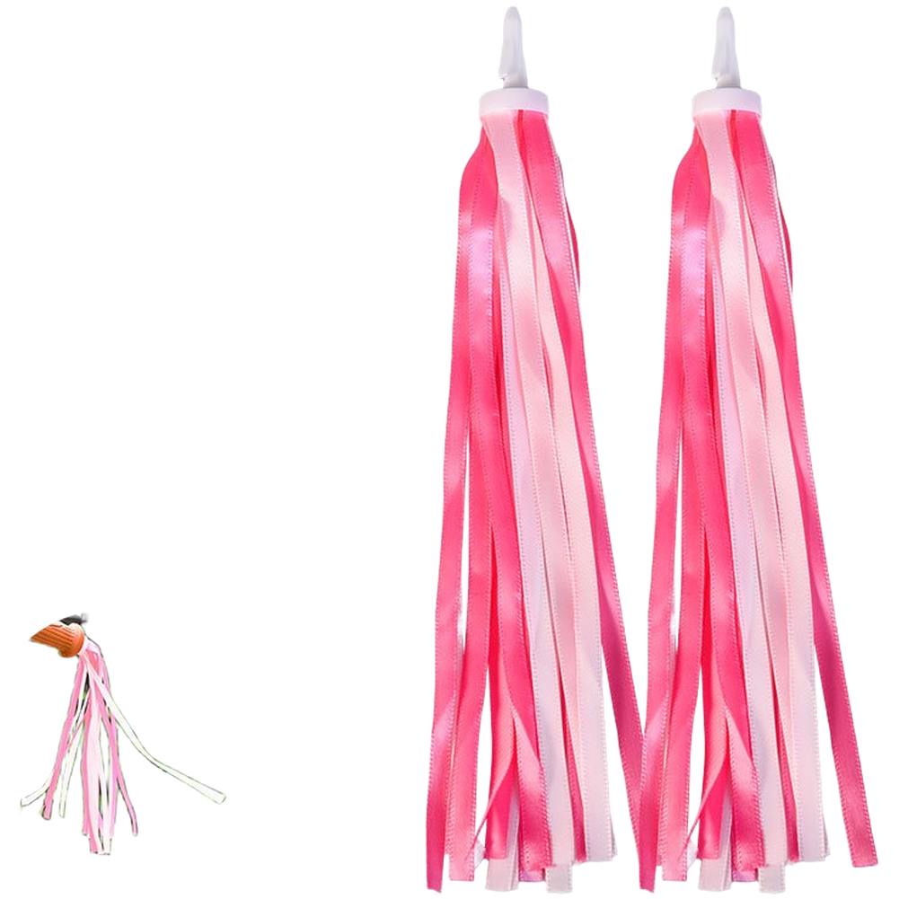 Ribbon Bike Decor for Young Riders 24cm Long with Pink and Blue Colors