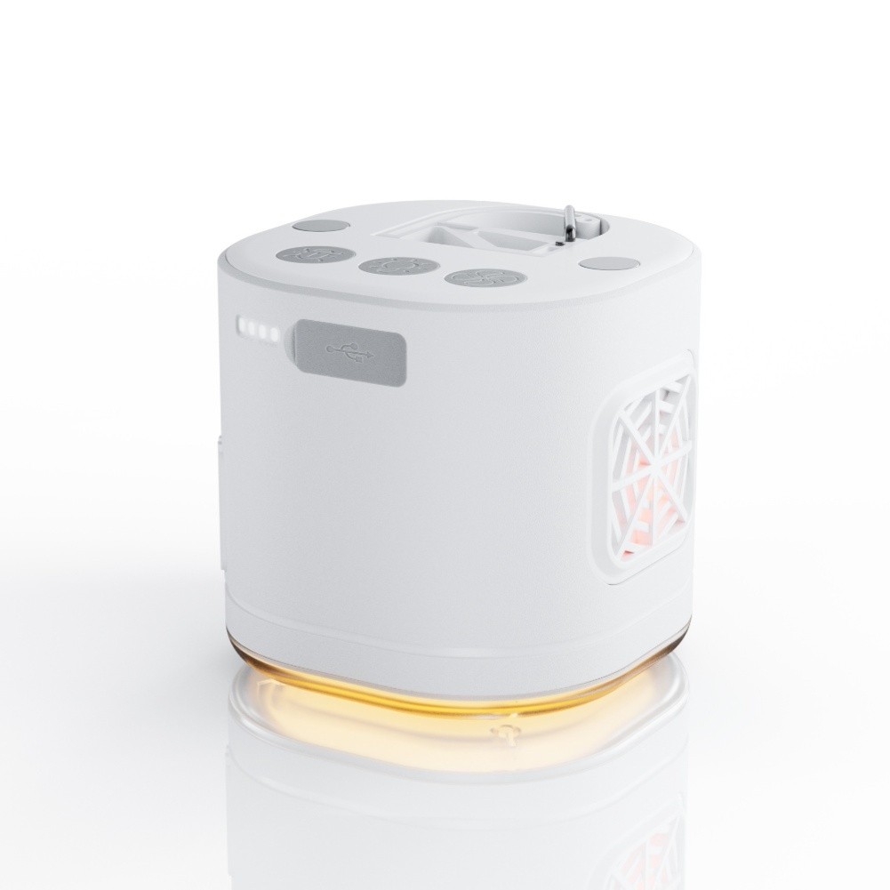 Portable Rechargeable Outdoor Lantern with Fan and White Warm Light Modes