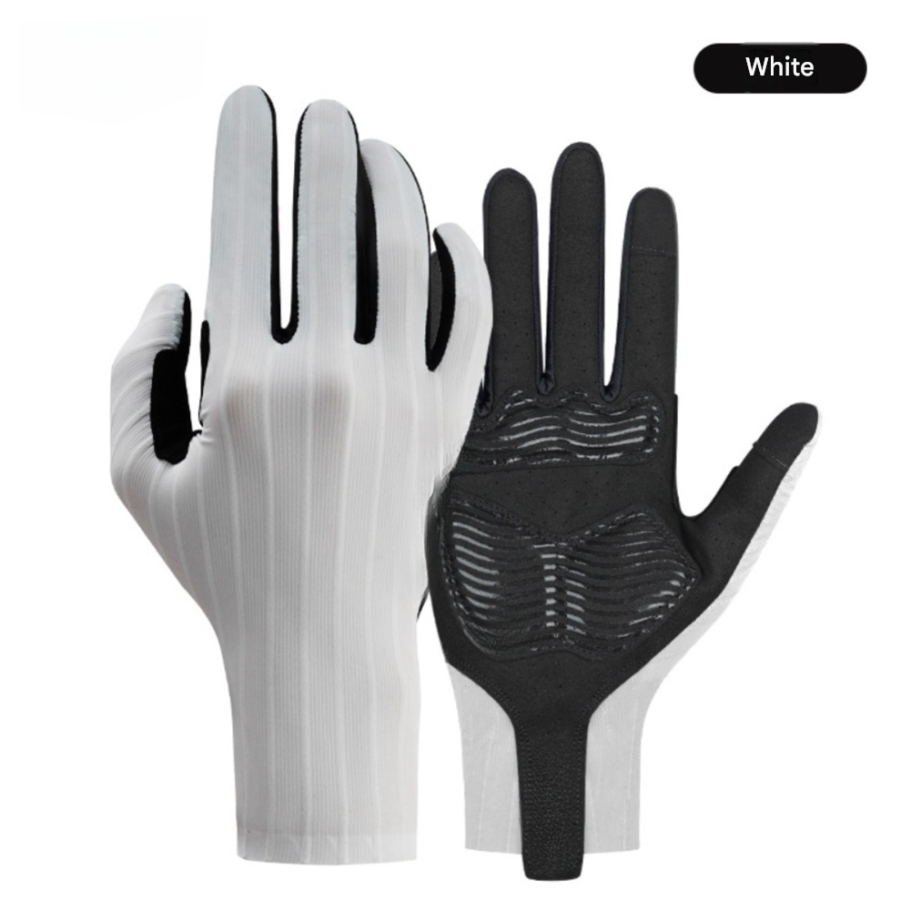 Cycling Gloves Long Finger Gloves Breathable Elastic Fit Touchscreen Compatible