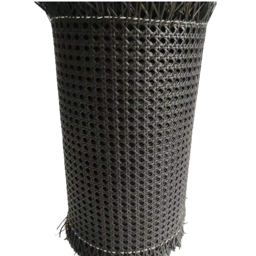 PE Plastic Rattan Eye Mask Panel Black Octagonal Design for Home Cafe Decor