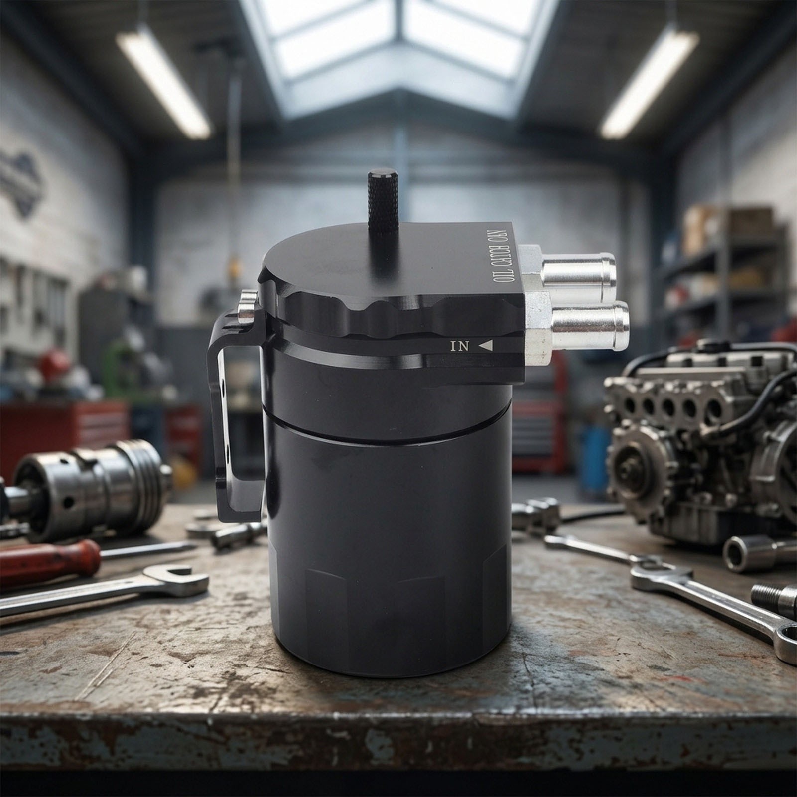 300ML Oil Catch Can with Steel Wool Air Filter for Car Engine Efficiency