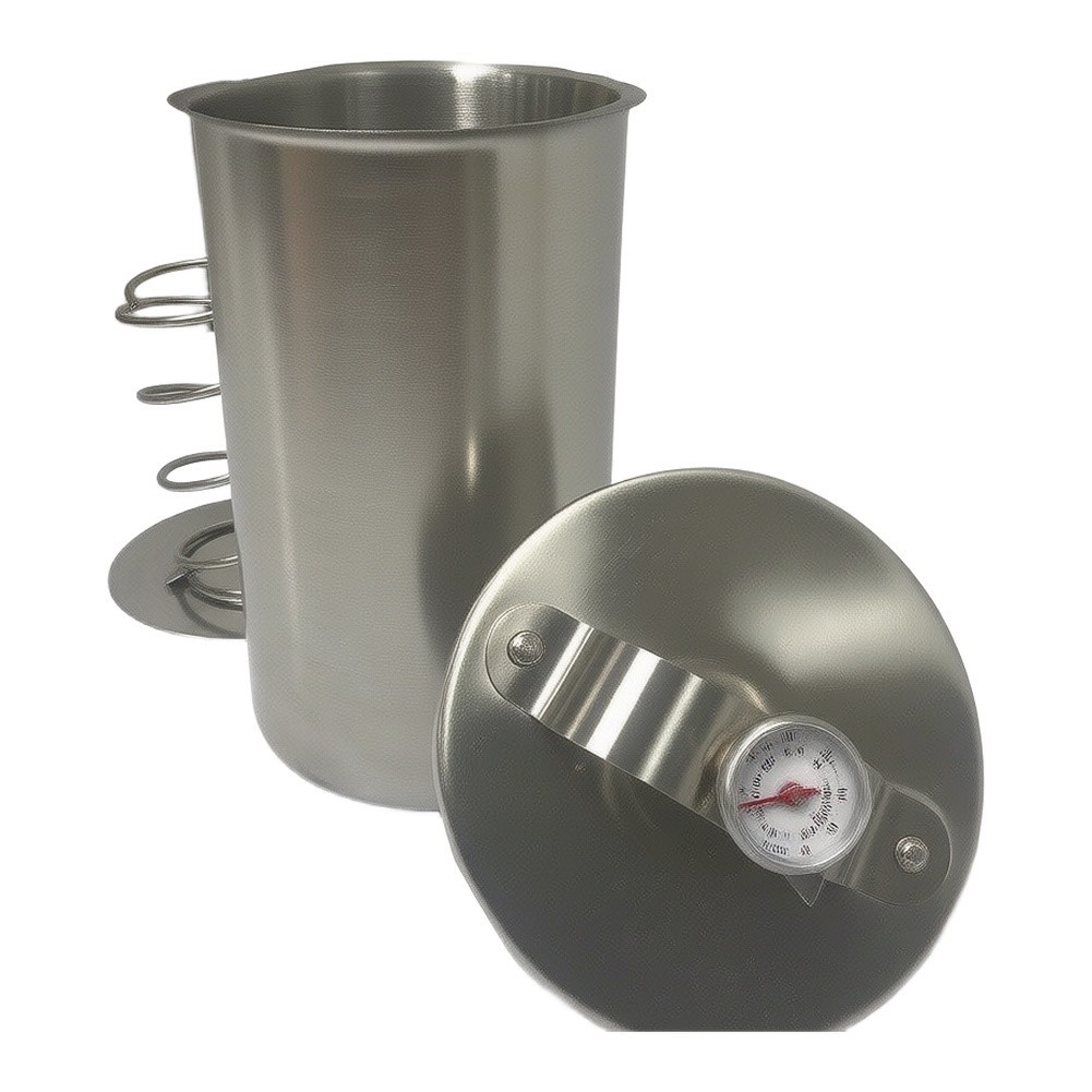 304 Stainless Steel Meat Press Kit with Thermometer for Controlled Cooking