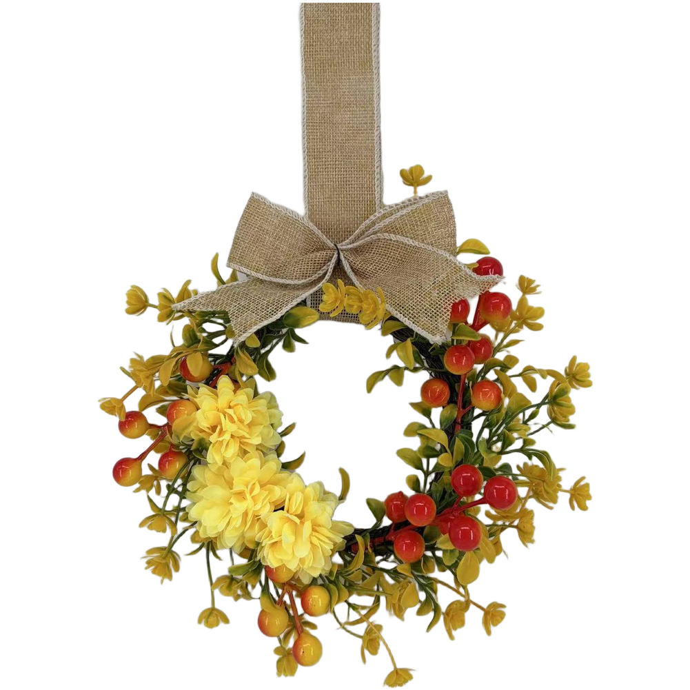 Lightweight Artificial Wreath Made of Plastic Iron Wire for Easy Hanging