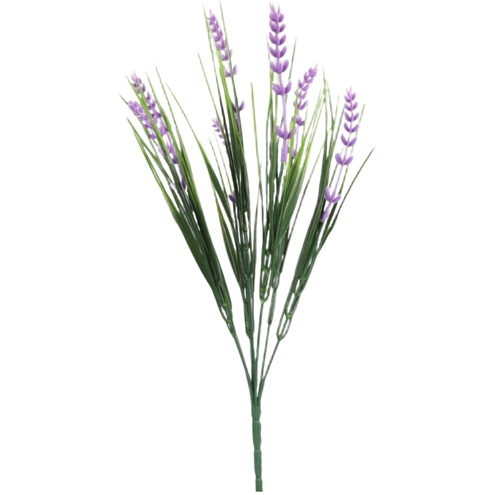 35cm Lavender Eucalyptus Fake Flower Stem for Balcony Patio Indoor Use