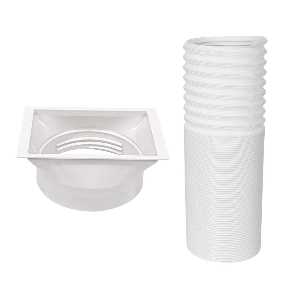 Telescopic Portable Air Conditioner Hose 150-300cm ABS+PP Square Connector
