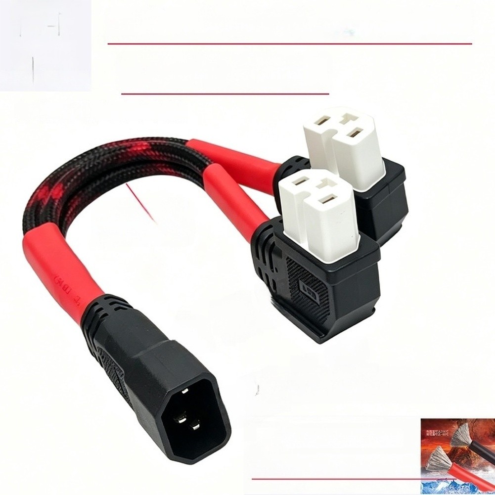 2 Way Power Splitter Cable 90 Deg Elbow Tinned Copper Conductors E-Bike