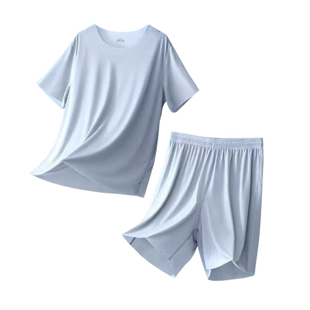Herren Polyester Spandex Nachtwäsche Set 90% Polyester 10% Elasthan Eisseide