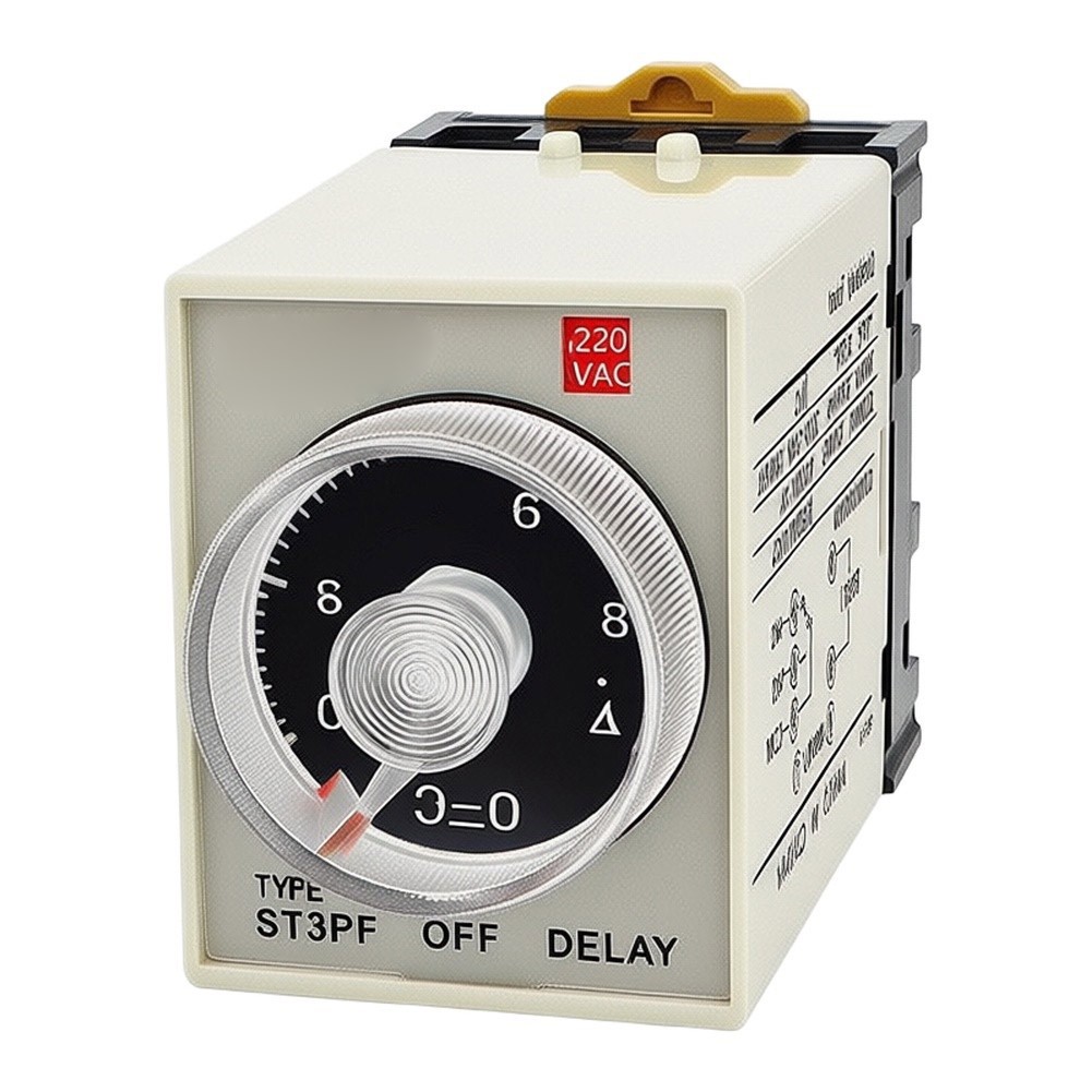 ST3PF Small Factor Delay Relay DC24V AC220V 9x4x5cm for Panel Mounting