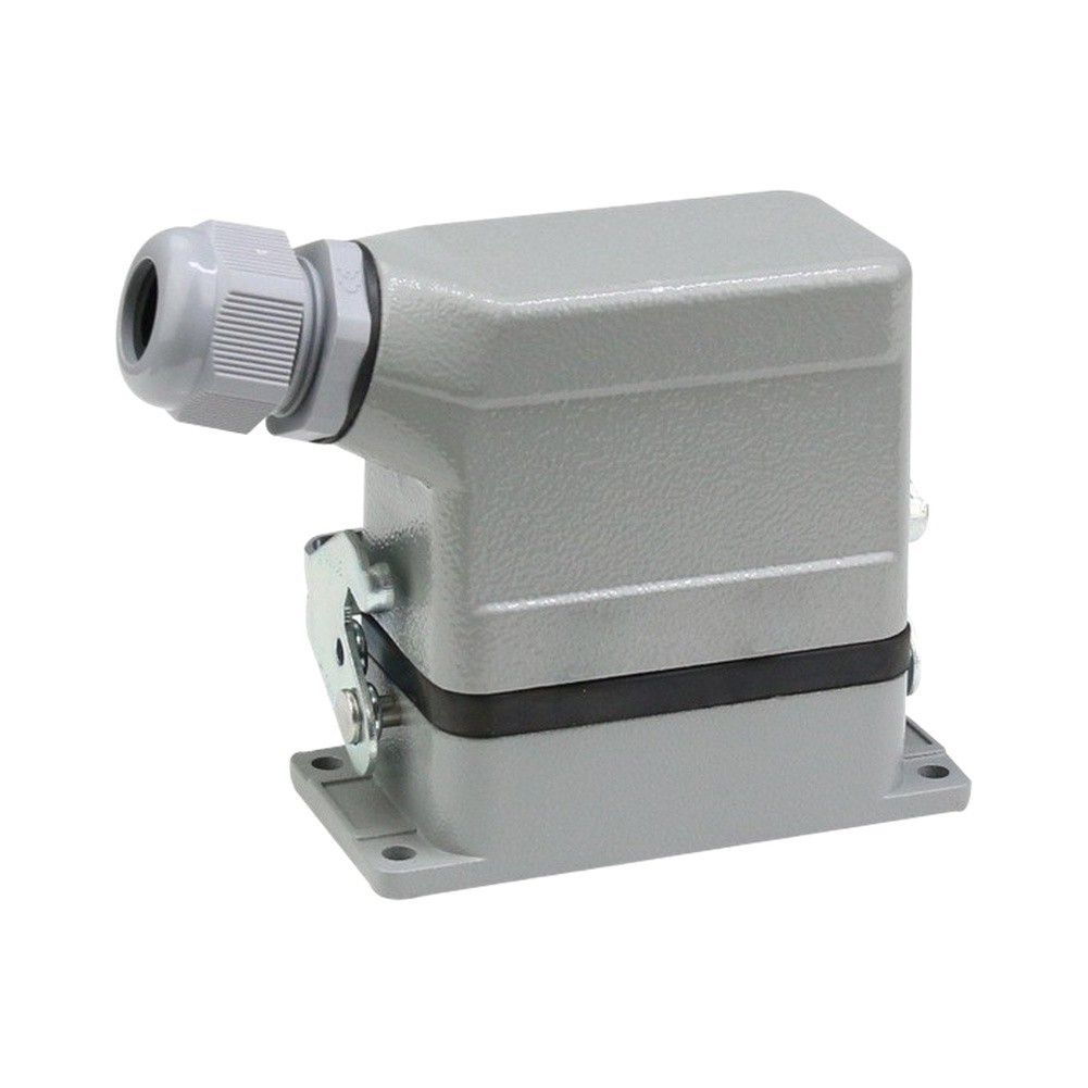10-Pin Rectangular Aviation Receptacle with IP65 Protection Polycarbonate