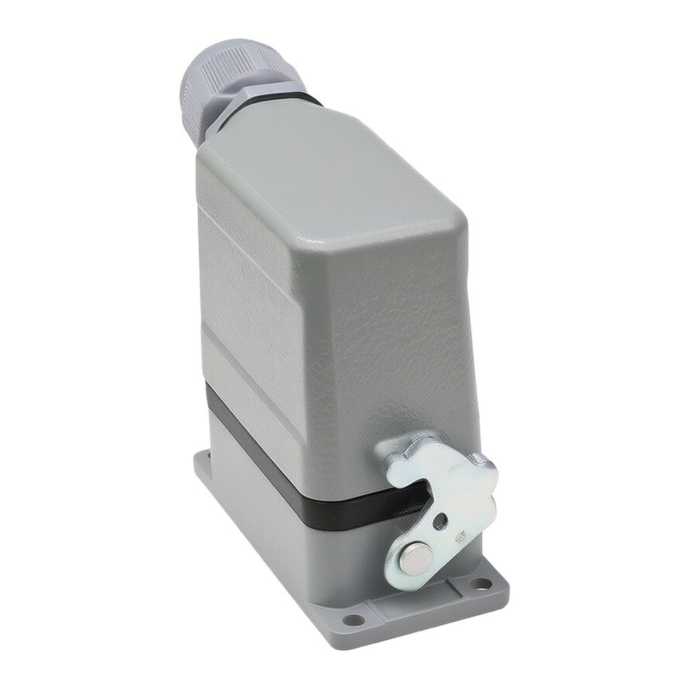 10-Pin Rectangular Aviation Receptacle with IP65 Protection Polycarbonate
