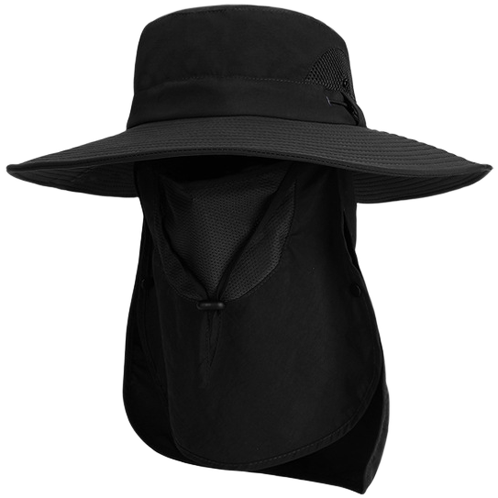Quick Drying Nylon Bucket Hat with Detachable 360 Degree Sun Protection