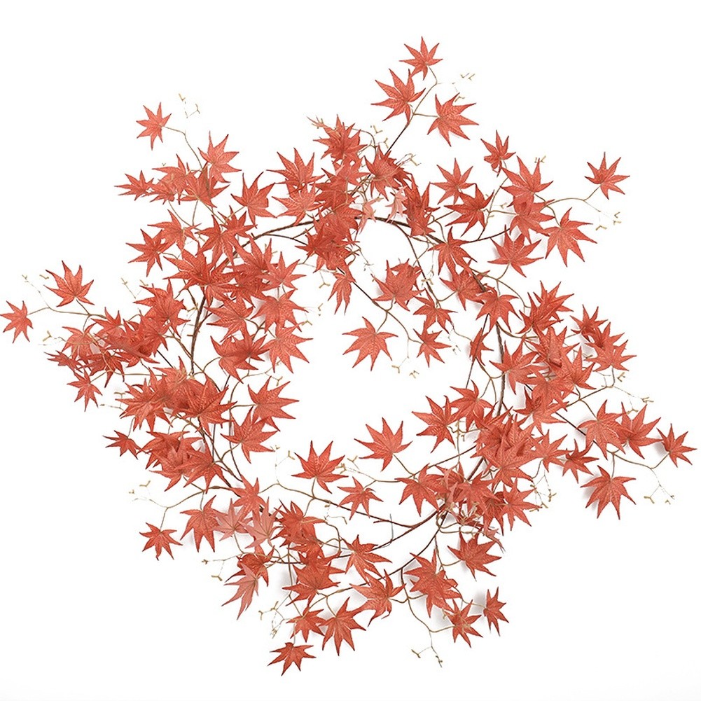 Maple Leaf Vine Decoration 170cm Chicken Feet Style Polyester Cloth Material