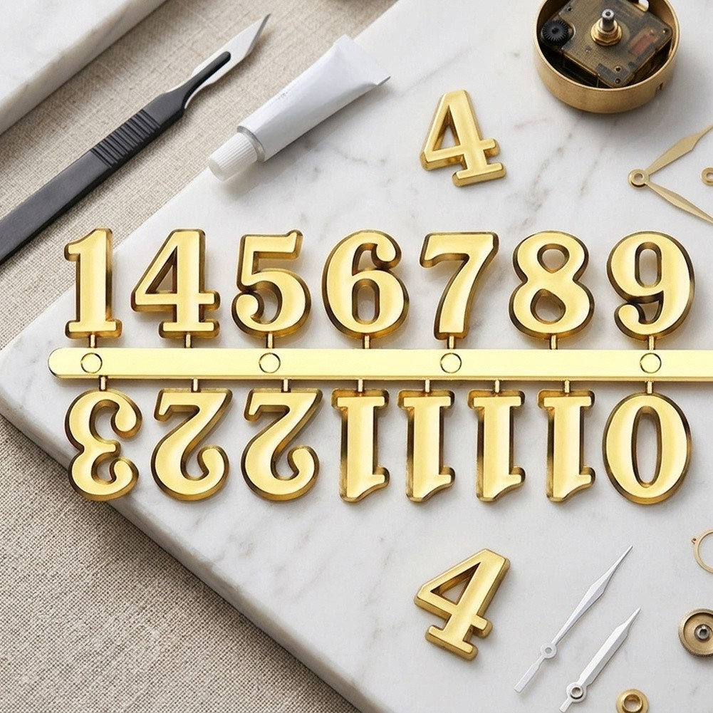 Enhance Your Home Decor DIY Roman Numeral Clock Parts Gold Silver Black Options - Produktbild 4