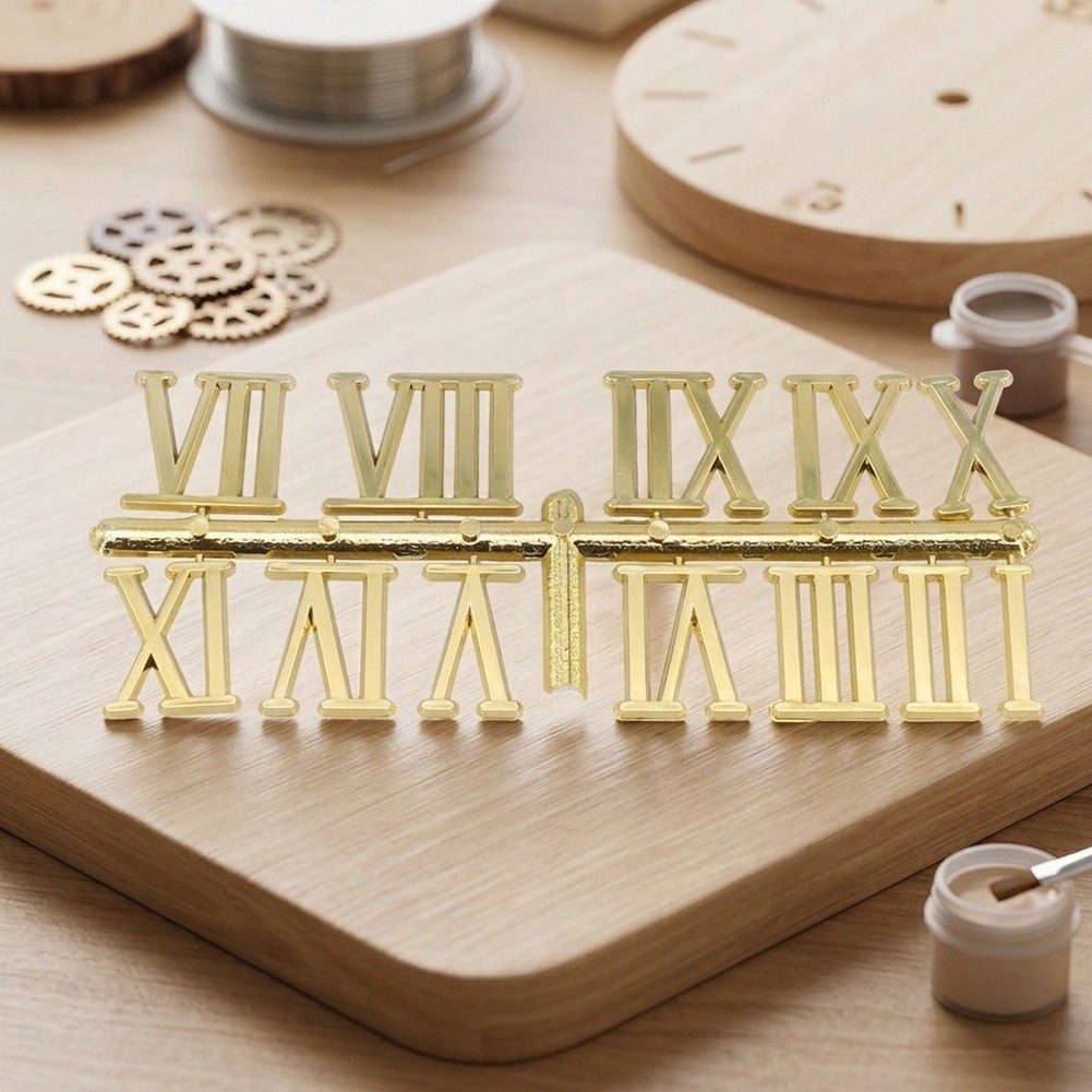 Enhance Your Home Decor DIY Roman Numeral Clock Parts Gold Silver Black Options - Produktbild 8