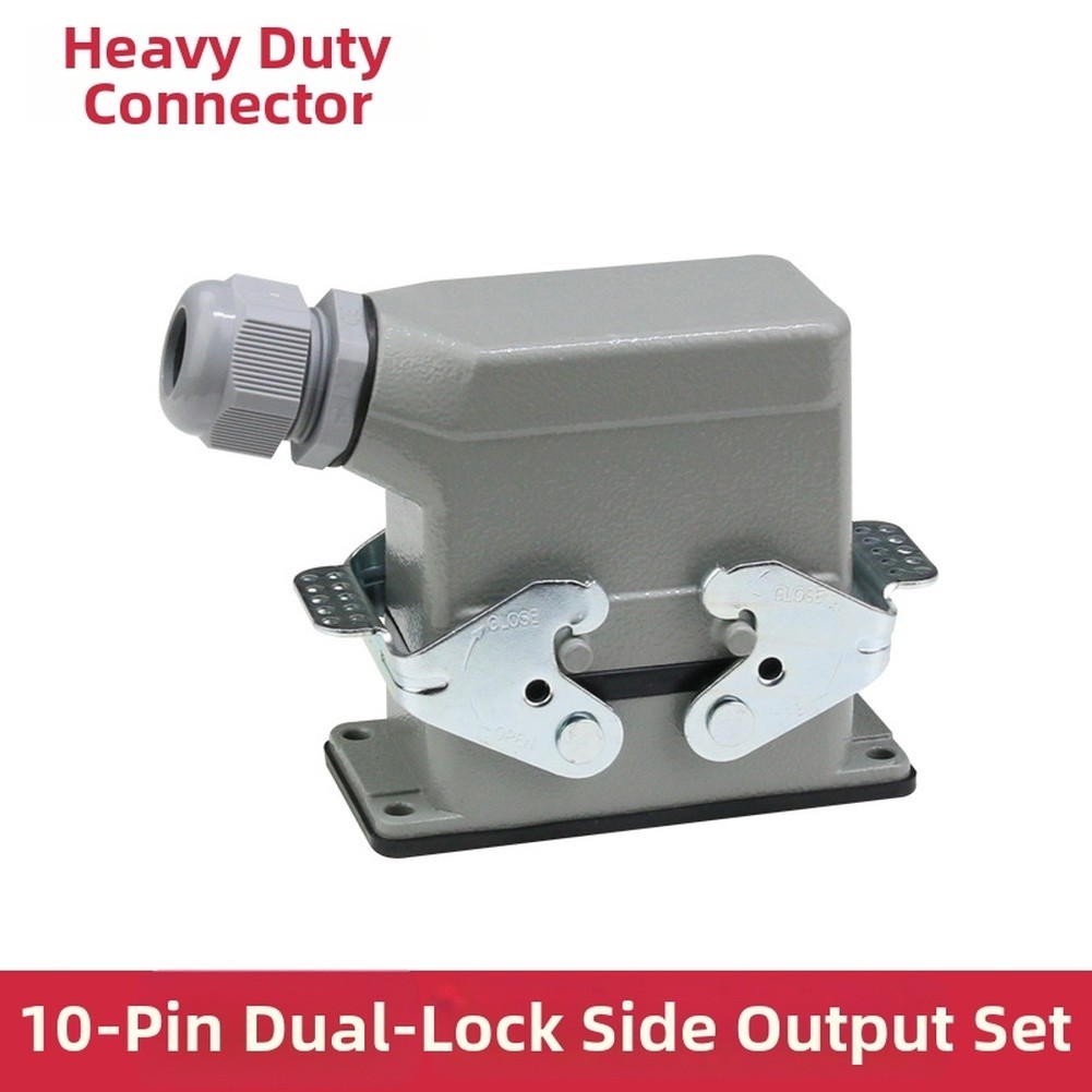 10 Core Interface Rectangular Aviation Socket Multiple Connection Points