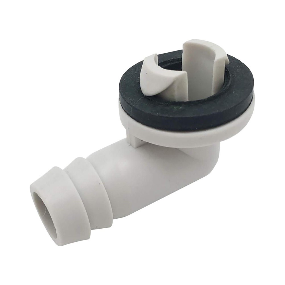 Plastic Air Conditioner AC Drain Hose Connector Elbow Fitting & Rubber Ring Kit
