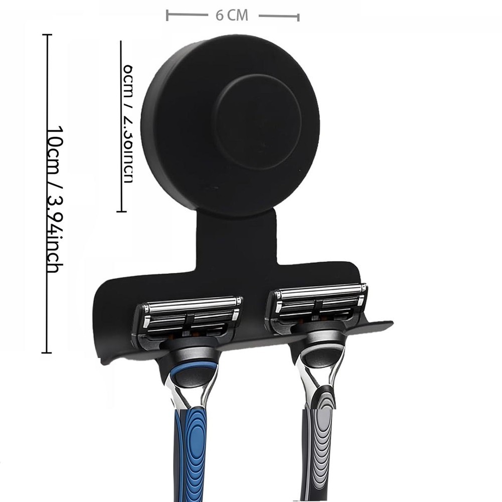 Stainless Steel Shaver Holder 2 Pack Suction Cup for Shower Bathroom Storage