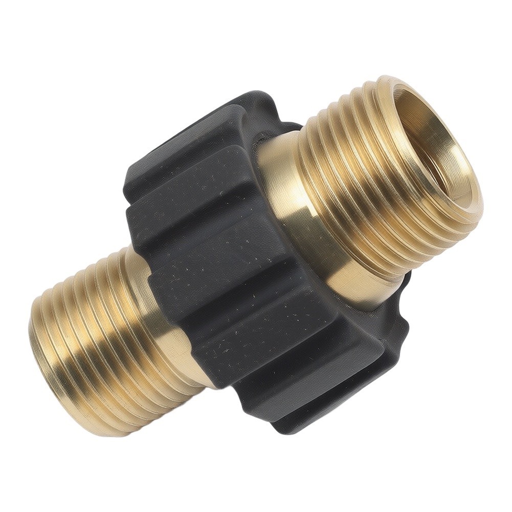 Double Nipple M22x1.5 Male Hose Connector Coupling For High Pressure Cleaner ~