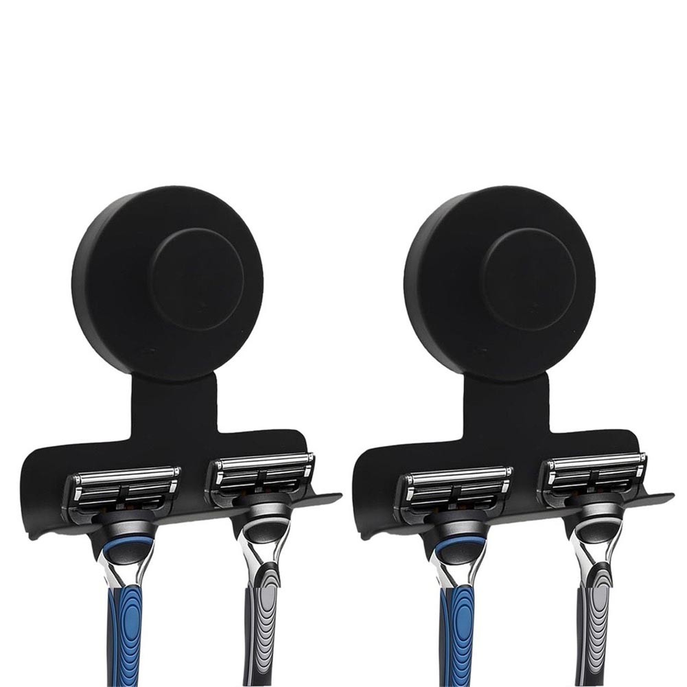 Stainless Steel Shaver Holder 2 Pack Suction Cup for Shower Bathroom Storage
