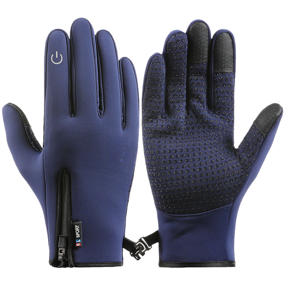 Screen Compatible Winter Cycling Gloves with Fleece Lining Waterproof Windproof