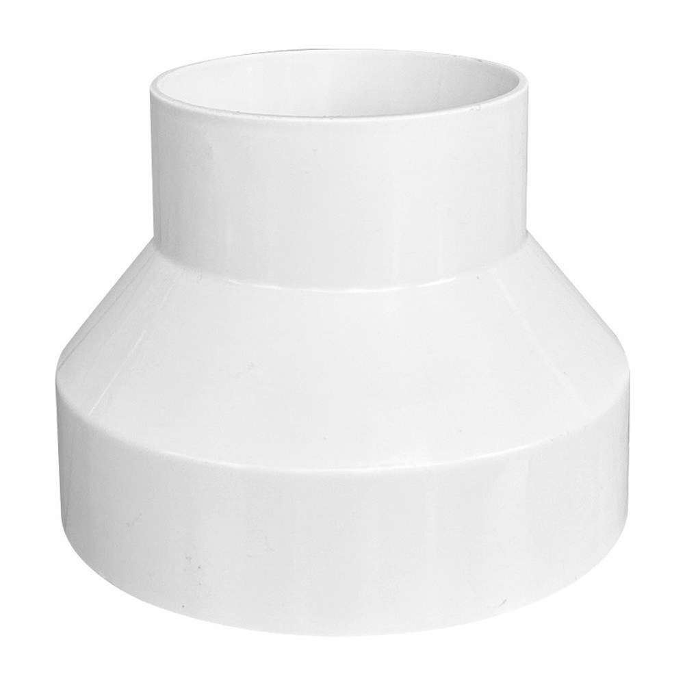Plastic Duct Reducer Coupling 150mm to 100mm White ABS for Air Systems