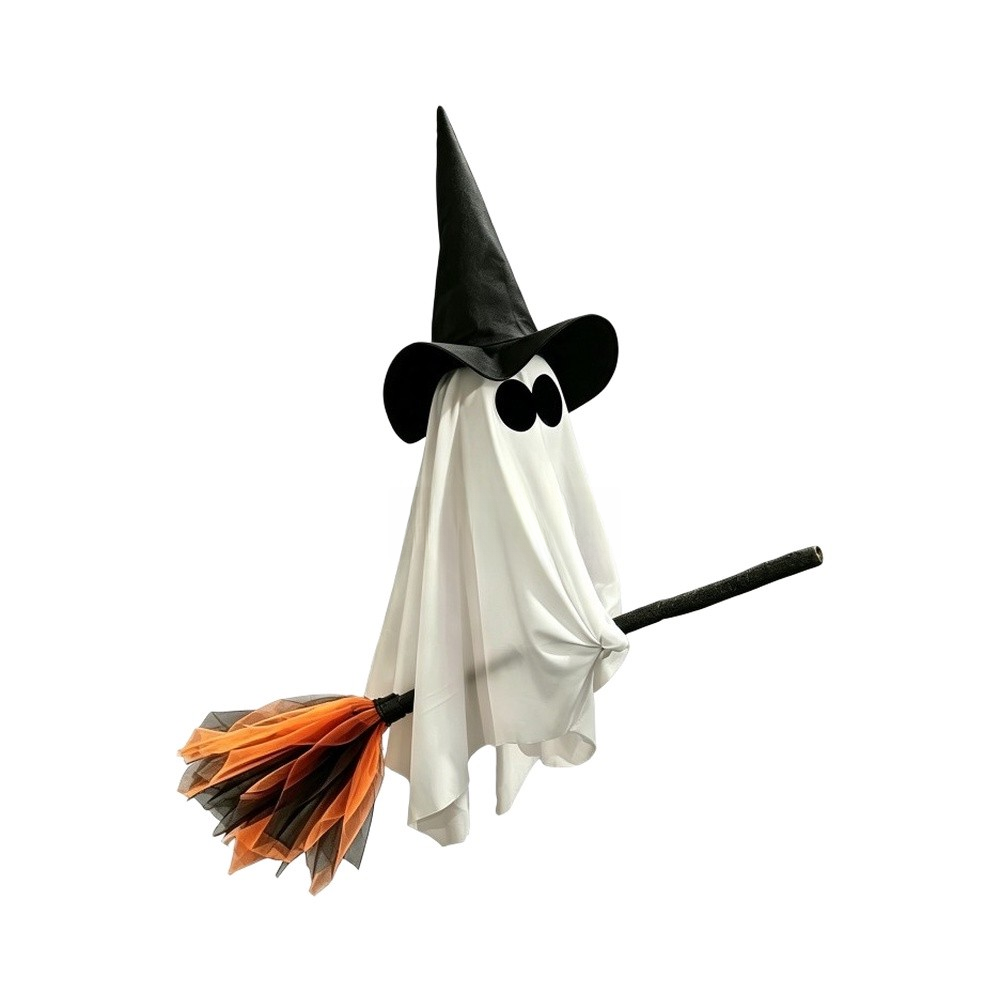 Outdoor For Halloween Decor: 3.6 FT Inflatable Spooky Riding Witchs Broom