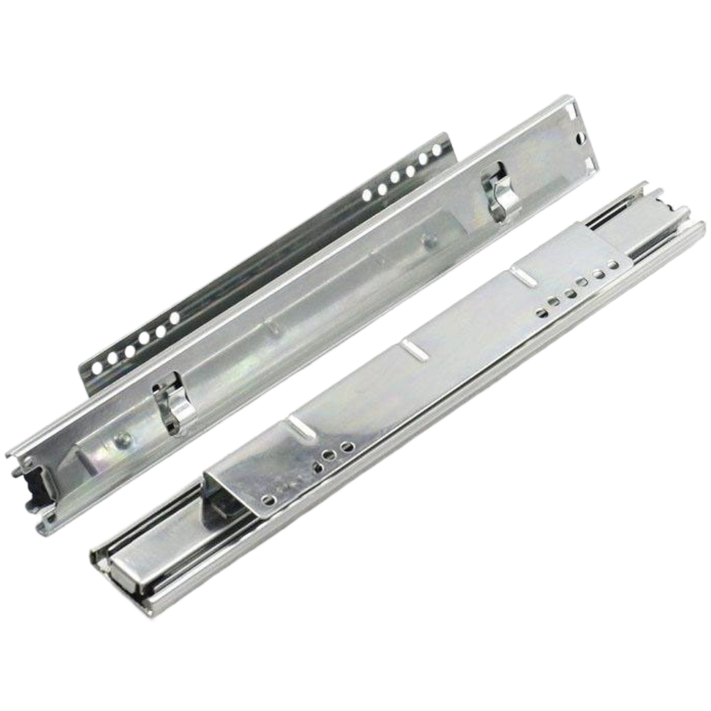 16 Inch Drawer Slides Cold Rolled Steel Electroplated Finish Undermount Type
