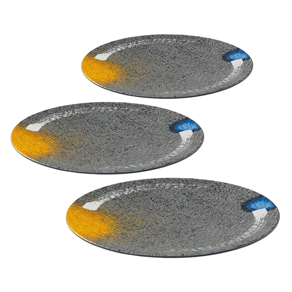 Melamine Round Serving Plates 17.6 25.2 30.4cm Diameter For Food Display