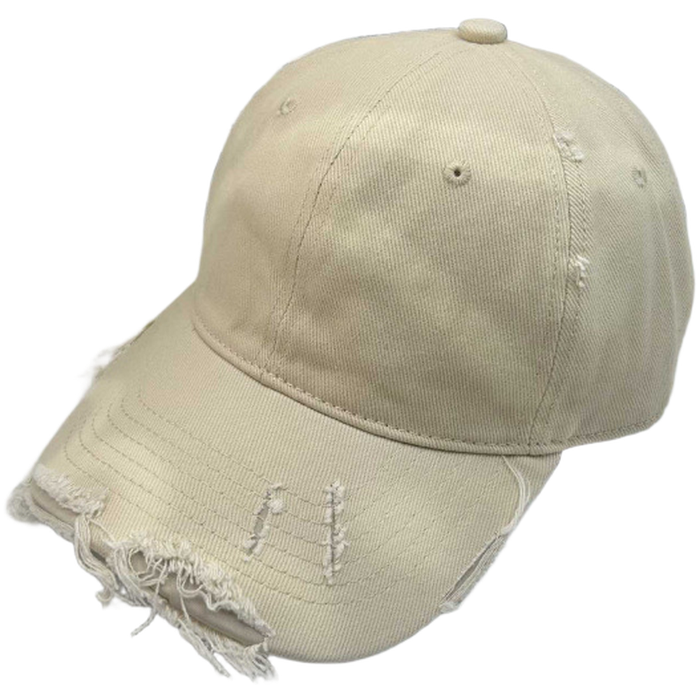 Distressed Cotton Baseball Cap Unisex Retro Streetwear for Modern Casual Wear