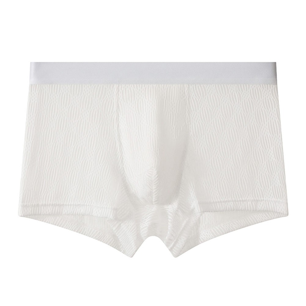 Men&rsquo;s Flexible Lace Boxer Shorts Made of Ice Silk 85% Nylon 15% Spandex Blend