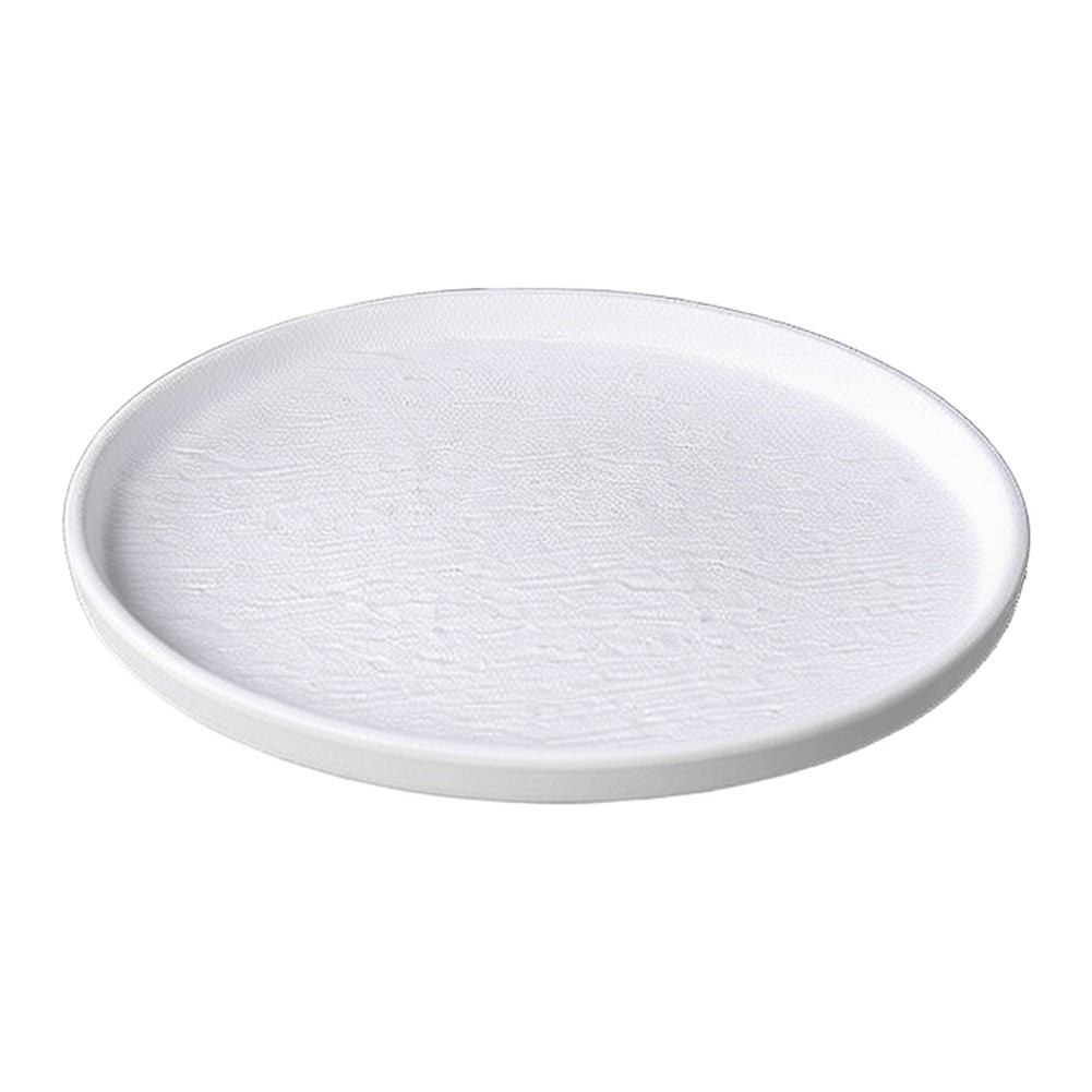 2 pcs White Melamine Round Plates Stone Texture 8 inch and 11 inch Serving Dish - Produktbild 2