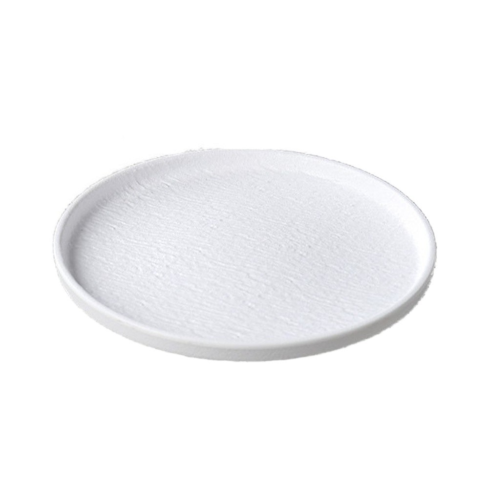 2 pcs White Melamine Round Plates Stone Texture 8 inch and 11 inch Serving Dish - Produktbild 3