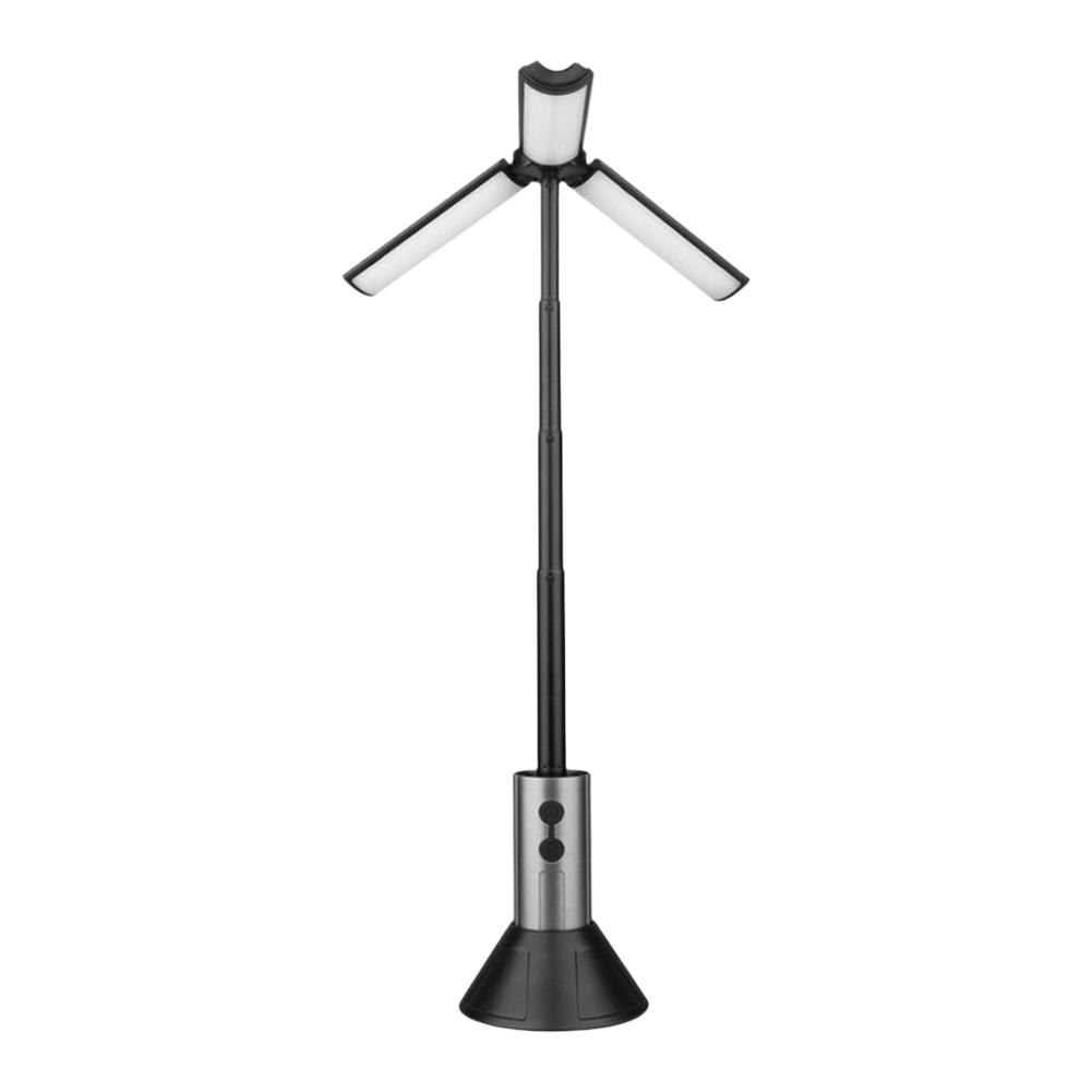 Outdoor Tent Lamp with Telescopic Pole 25.2x10x4.2cm Black ABS+PC Construction