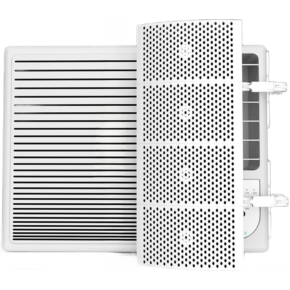 Adjustable Air Deflector for Window AC 45x20cm ABS White Angle Control