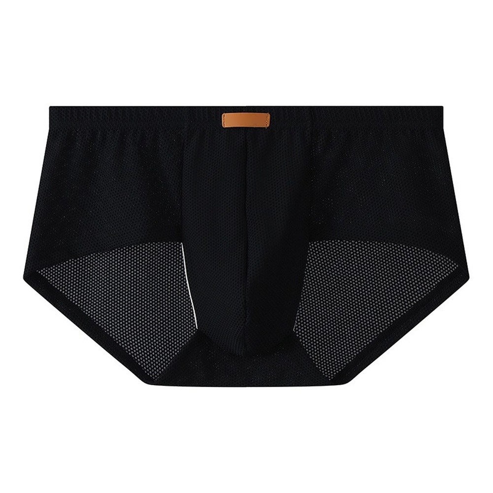 Men’s Seamless-Fit Briefs with Ice Silk Texture 80% Nylon 20% Spandex L-3XL
