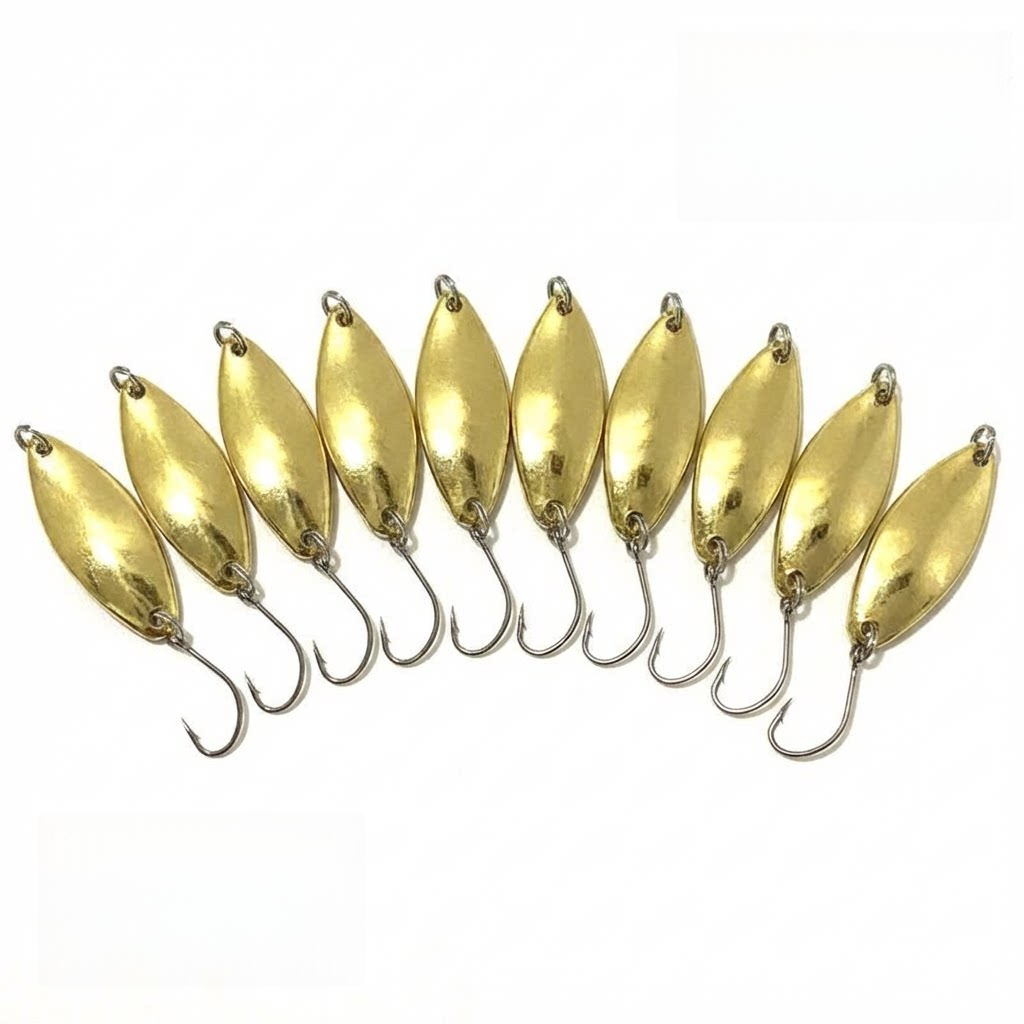 Spinner Spoon Lure 10PCS 32mm 40mm for Bass Pike Trout Jigging Freshwater