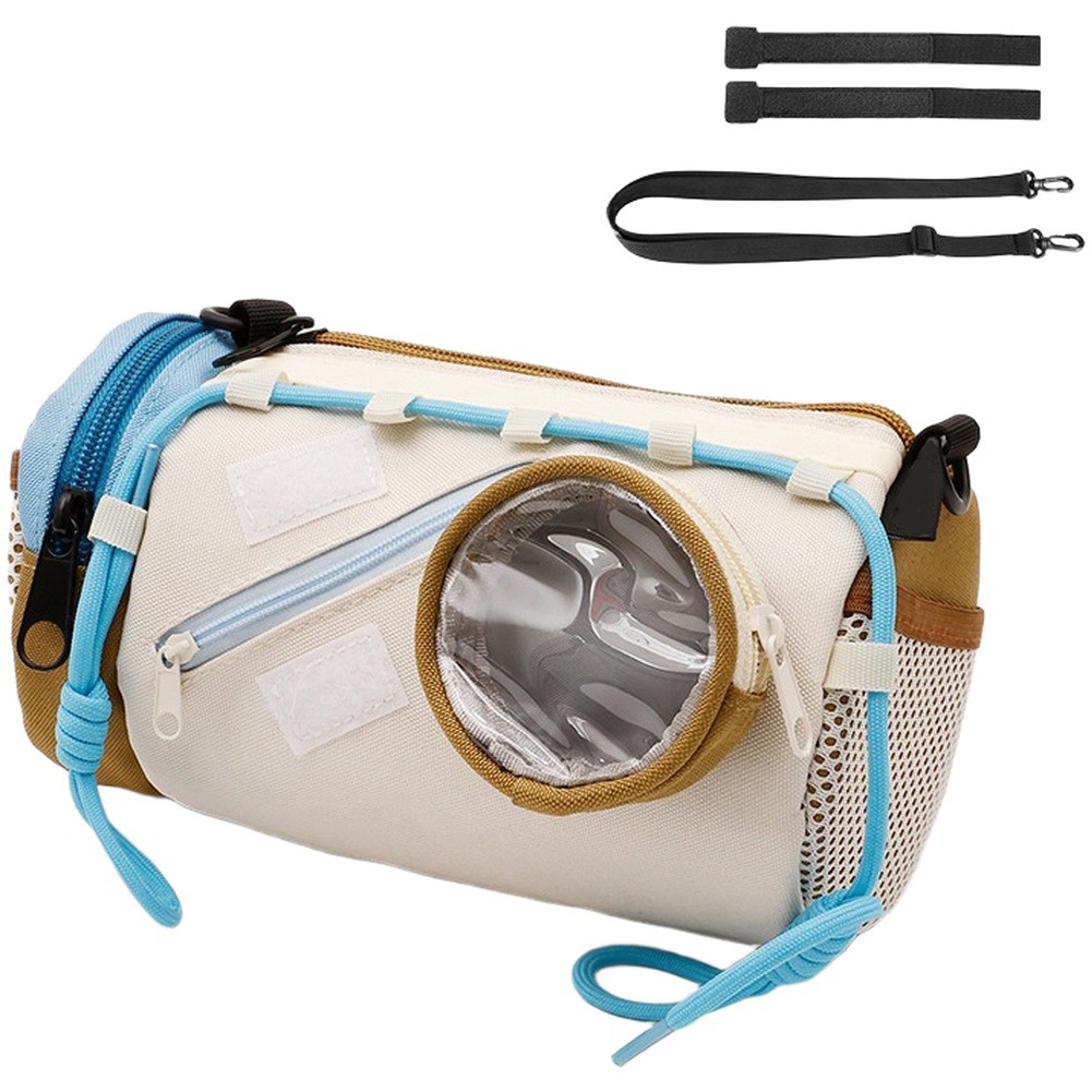 Mountable Bike Handlebar Bag with 2L Storage and Shoulder Carry Option
