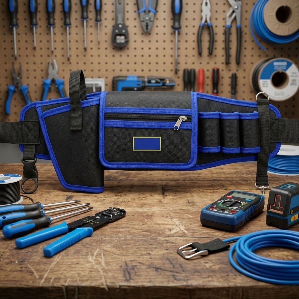 Tool Belt for Electricians Plumbers Carpenters Waterproof 1680D Oxford - Produktbild 7