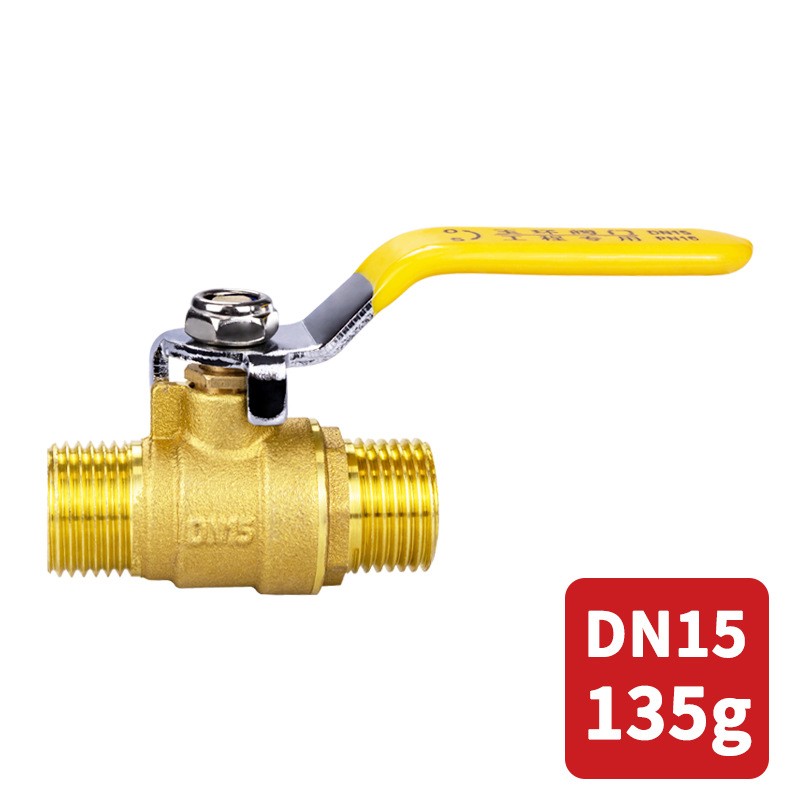 Two Piece Brass Ball Valve with Double Threaded Ends for Water Gas Oil Systems