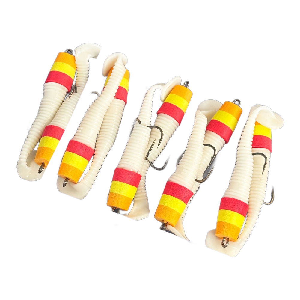 10pcs Artificial Fishing Lure 12.3x8x2.7cm PVC Tail for Pike For Perch