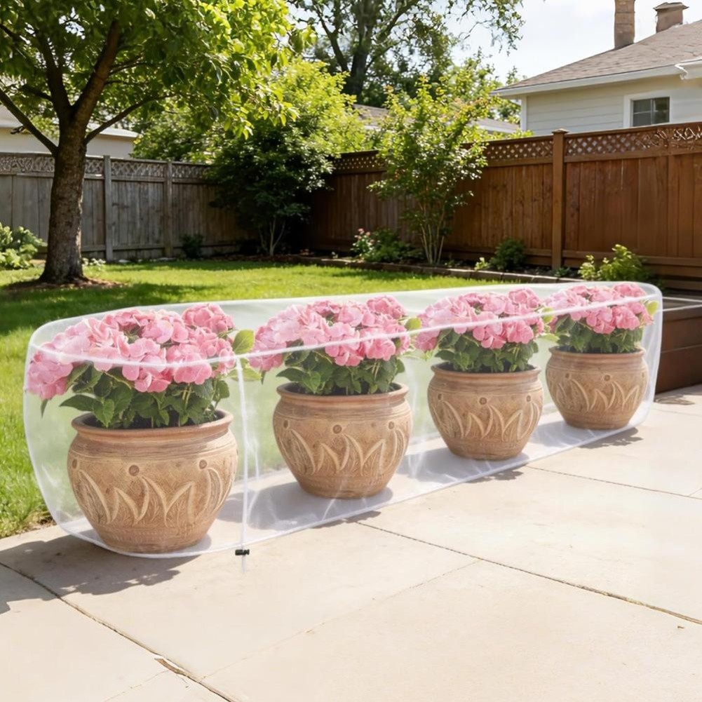 Garden Plant Protection Cover for Raised Beds HDPE 130x70x50cm with Drawstring