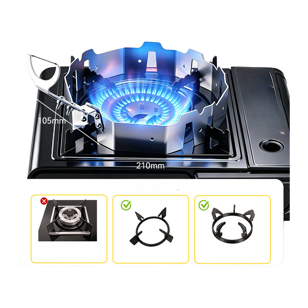 Gas Stove Bracket Stainless Steel Non Slip Windproof Flame Ring Support