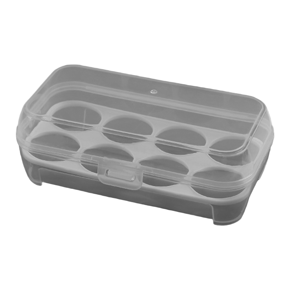 Stackable Transparent PP Egg Storage Box with Hanging D-Rings and 7cm Height