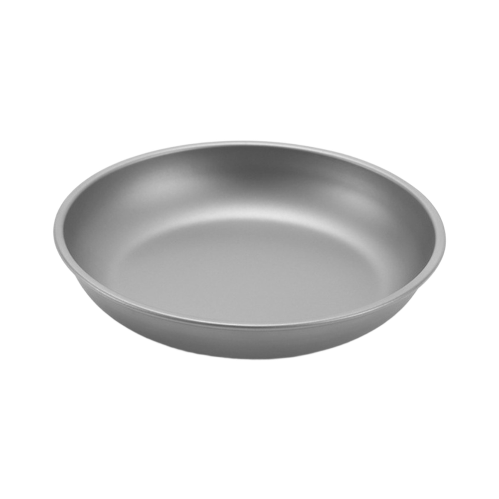 Camping Plate Made of Pure Titanium 11.7x11.7x2.5cm Lightweight Picnic Dish