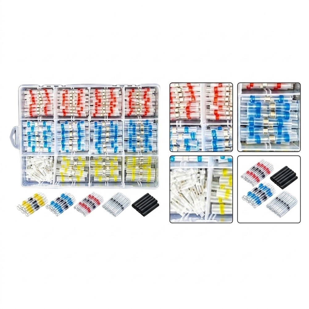 Solor Coding 800 PCS Heat Shrink Solder Connectors with Color Coded Size ...