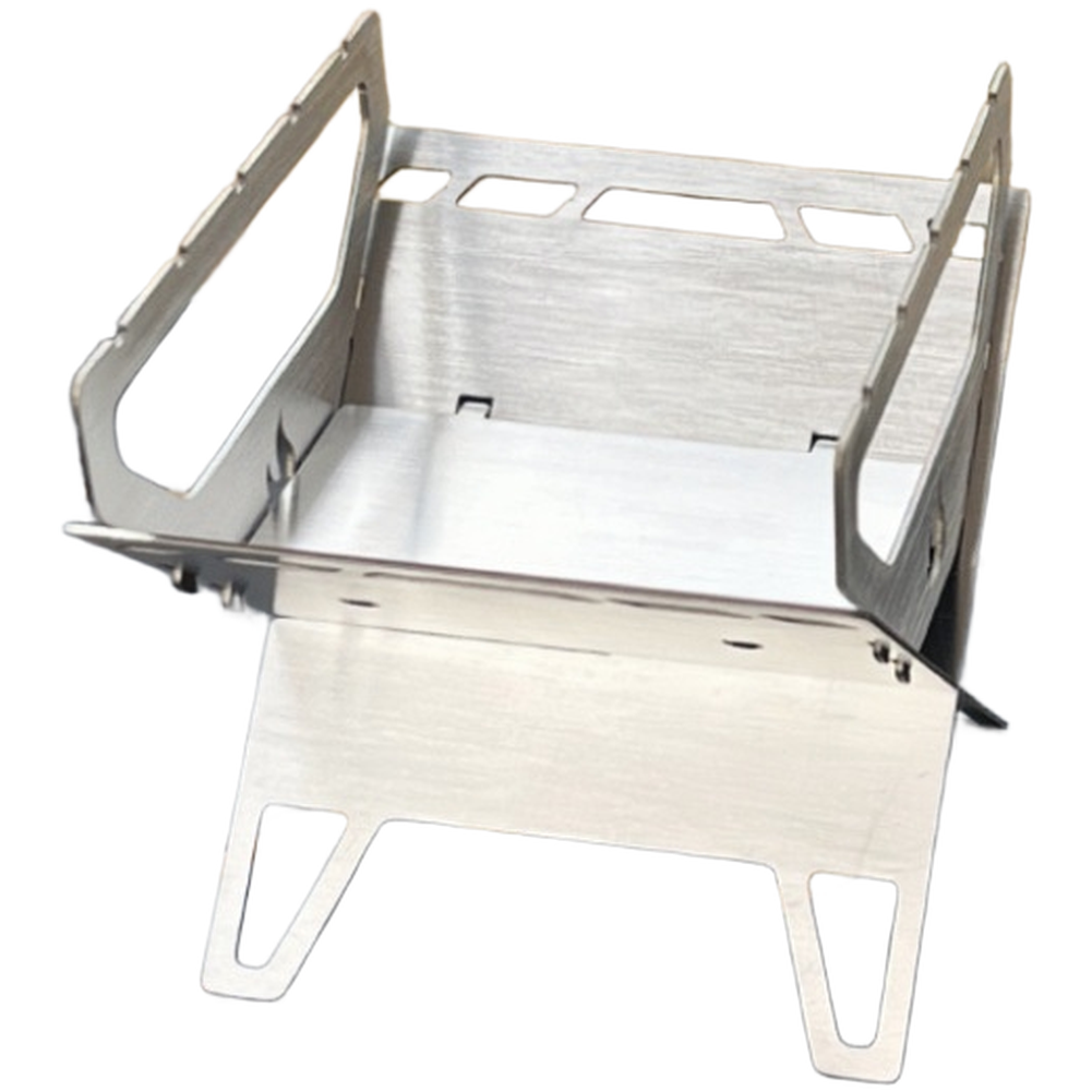 Compact Stainless Steel Wood Stove for Quick Setup Outdoor Cooking Heat