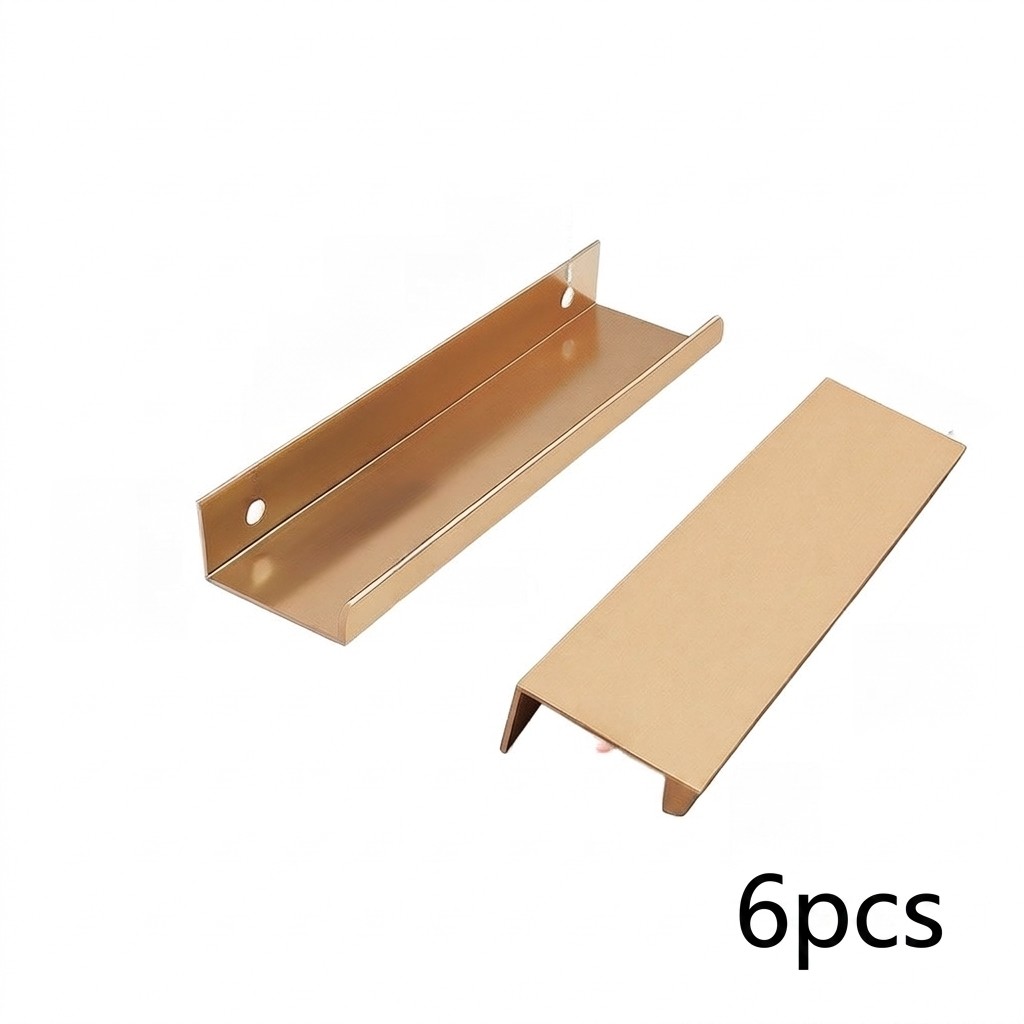 Aluminum Invisible Cabinet Pulls 120mm Length 0.8mm Thick 32mm Wide 18mm High