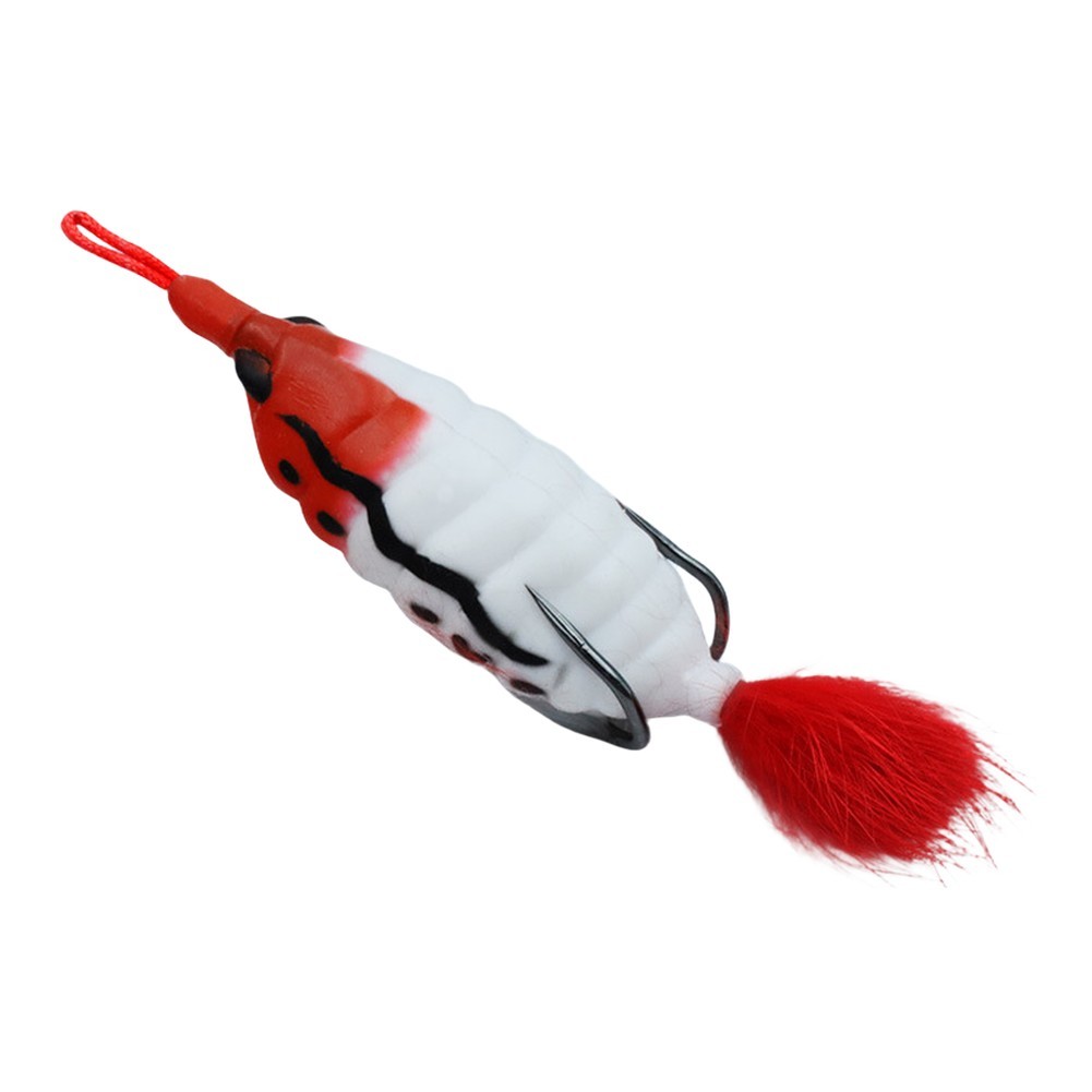 Topwater Frog Lure for Bass Fishing Hollow Body Soft Plastic Silicone Bait