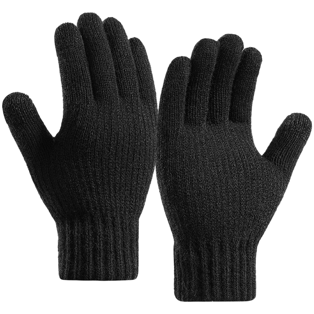 Screen Compatible Winter Gloves Fleece Lined for Skiing Commuting Walking